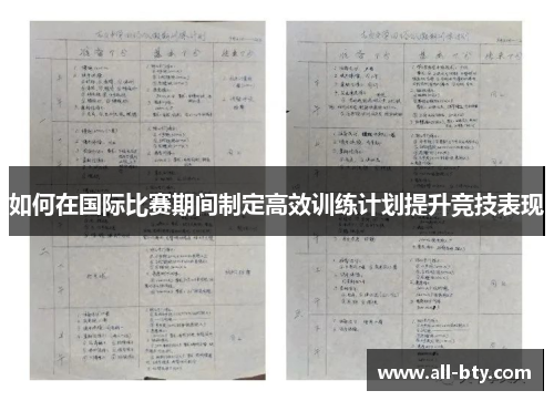 如何在国际比赛期间制定高效训练计划提升竞技表现