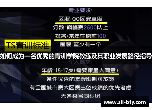 如何成为一名优秀的青训学院教练及其职业发展路径指导