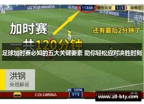 足球加时赛必知的五大关键要素 助你轻松应对决胜时刻